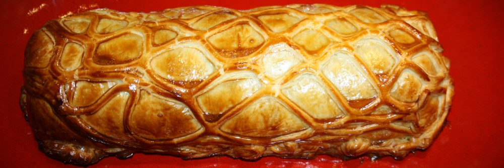 Saumon en croûte fondue de poireaux et duxelle de champignons sauce ...